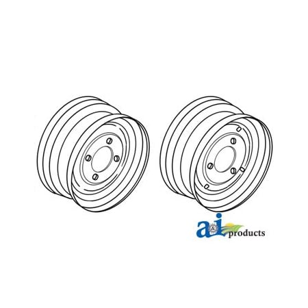 A & I Products Rim, Front Wheel 6" x 14 15.5" x15.5" x6.75" A-98A1465
